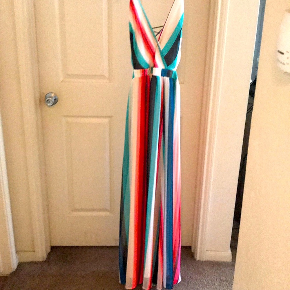 A Multi-Color Long Maxi Dress